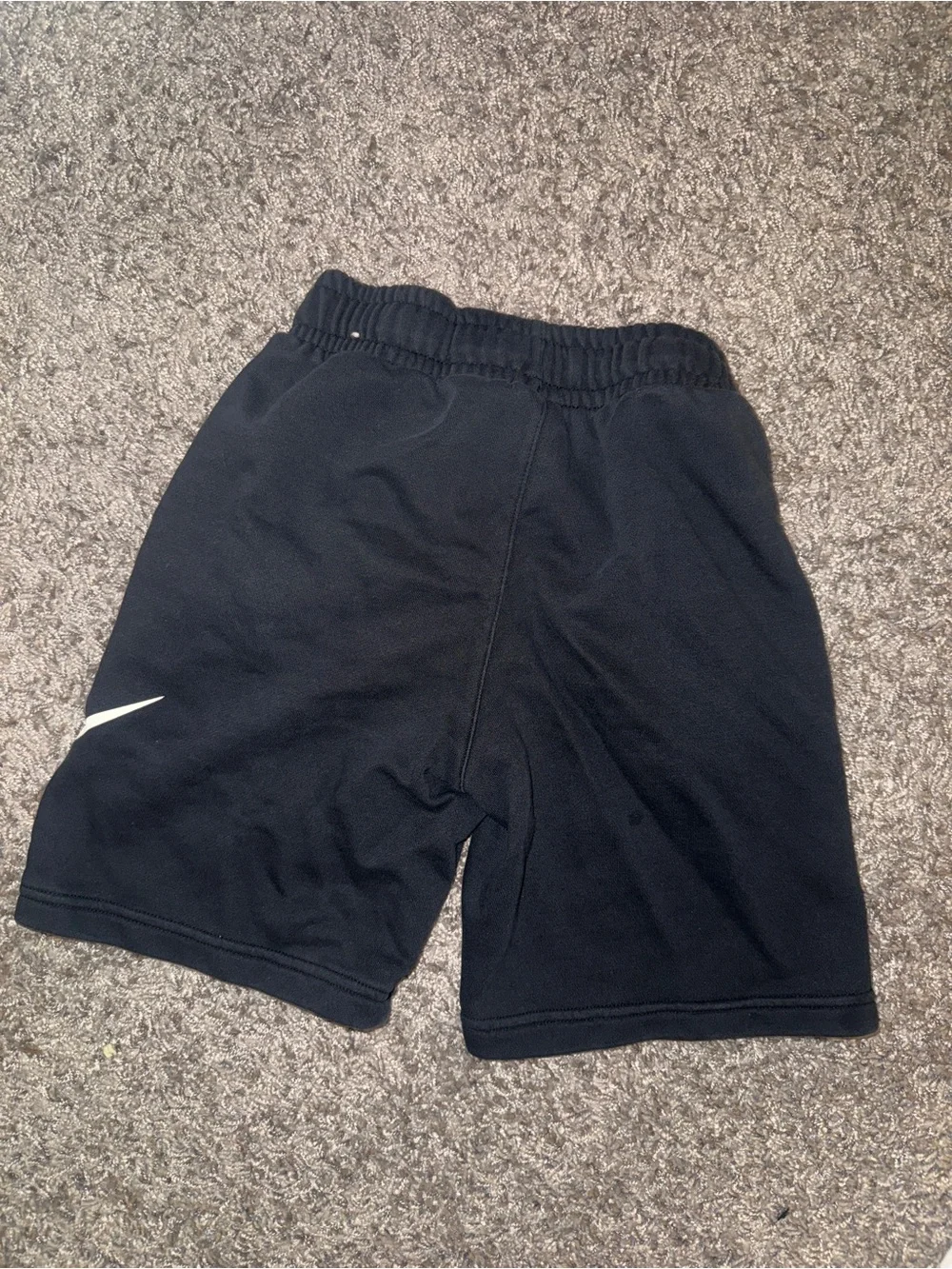 Nike Black Shorts with White Swoosh Logo